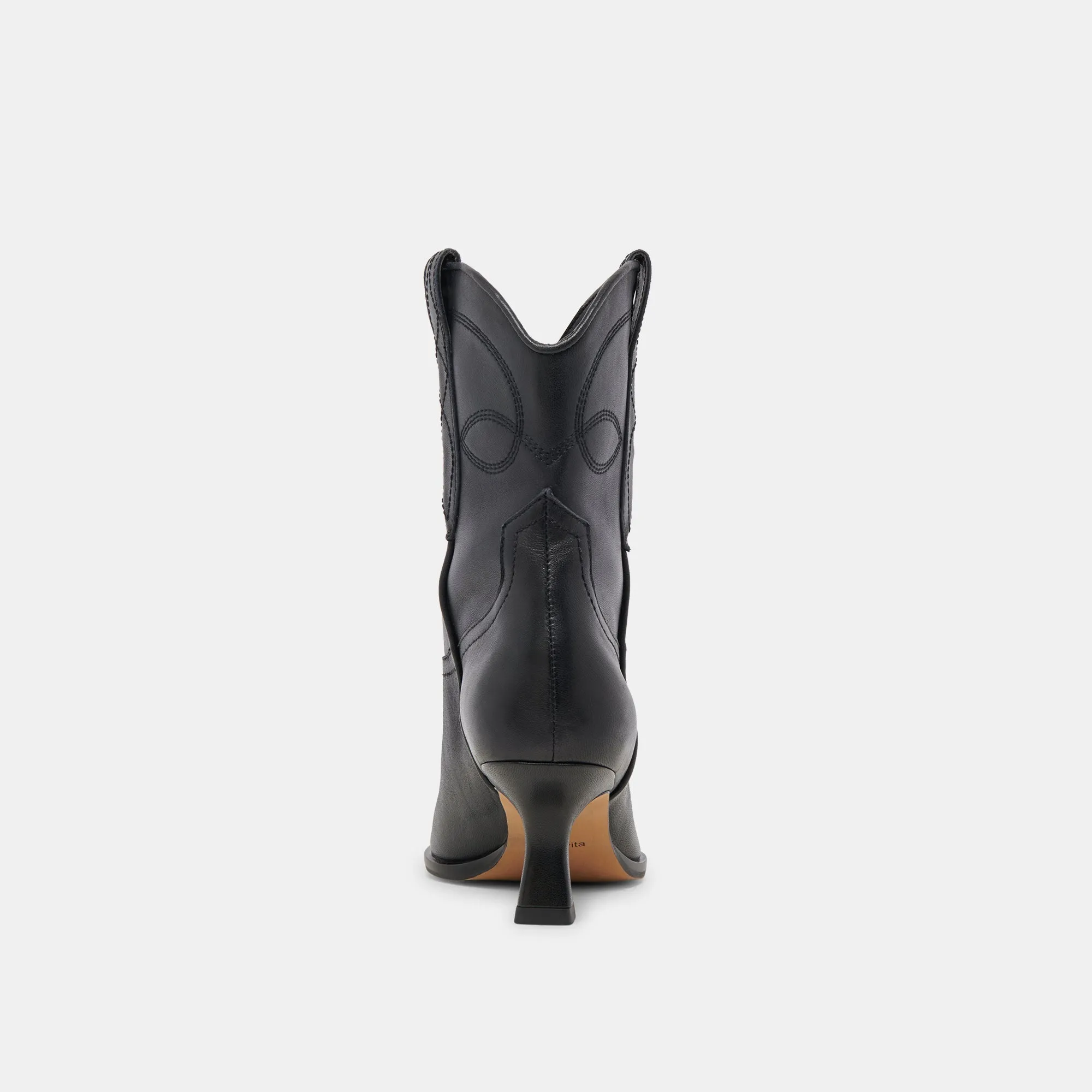 ANGEL BOOTIES BLACK LEATHER Dolce Vita