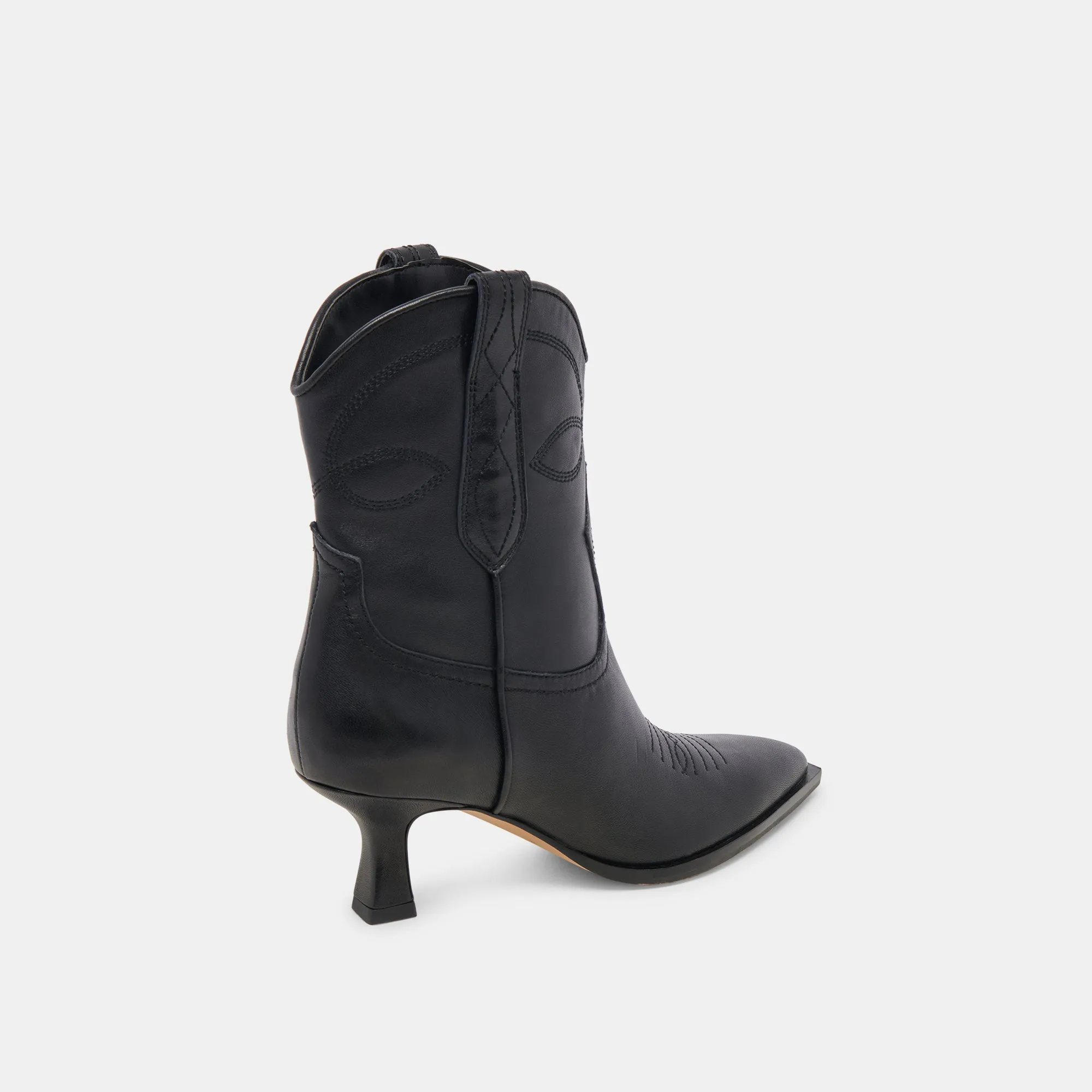 ANGEL BOOTIES BLACK LEATHER Dolce Vita