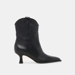 ANGEL BOOTIES BLACK LEATHER Dolce Vita