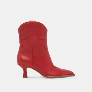ANGEL BOOTIES RED LEATHER Dolce Vita