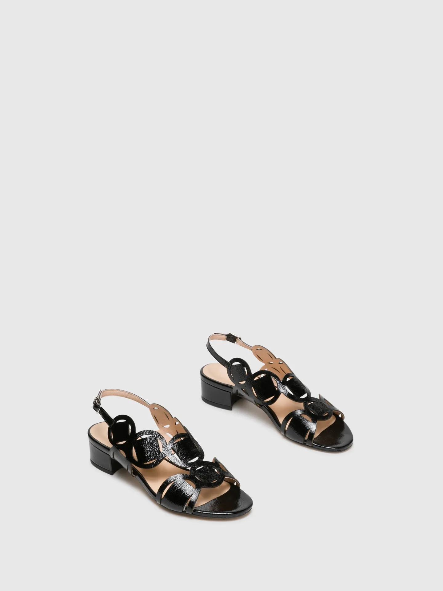 Black Buckle Sandals