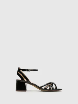 Black Sling-Back Sandals