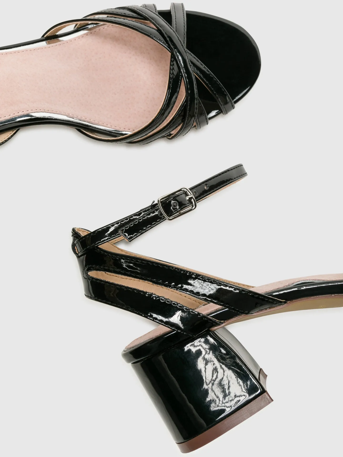 Black Sling-Back Sandals