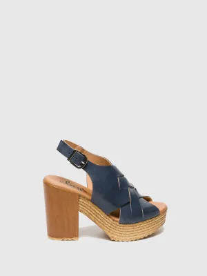 Blue Buckle Sandals