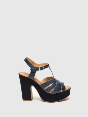 Blue Buckle Sandals