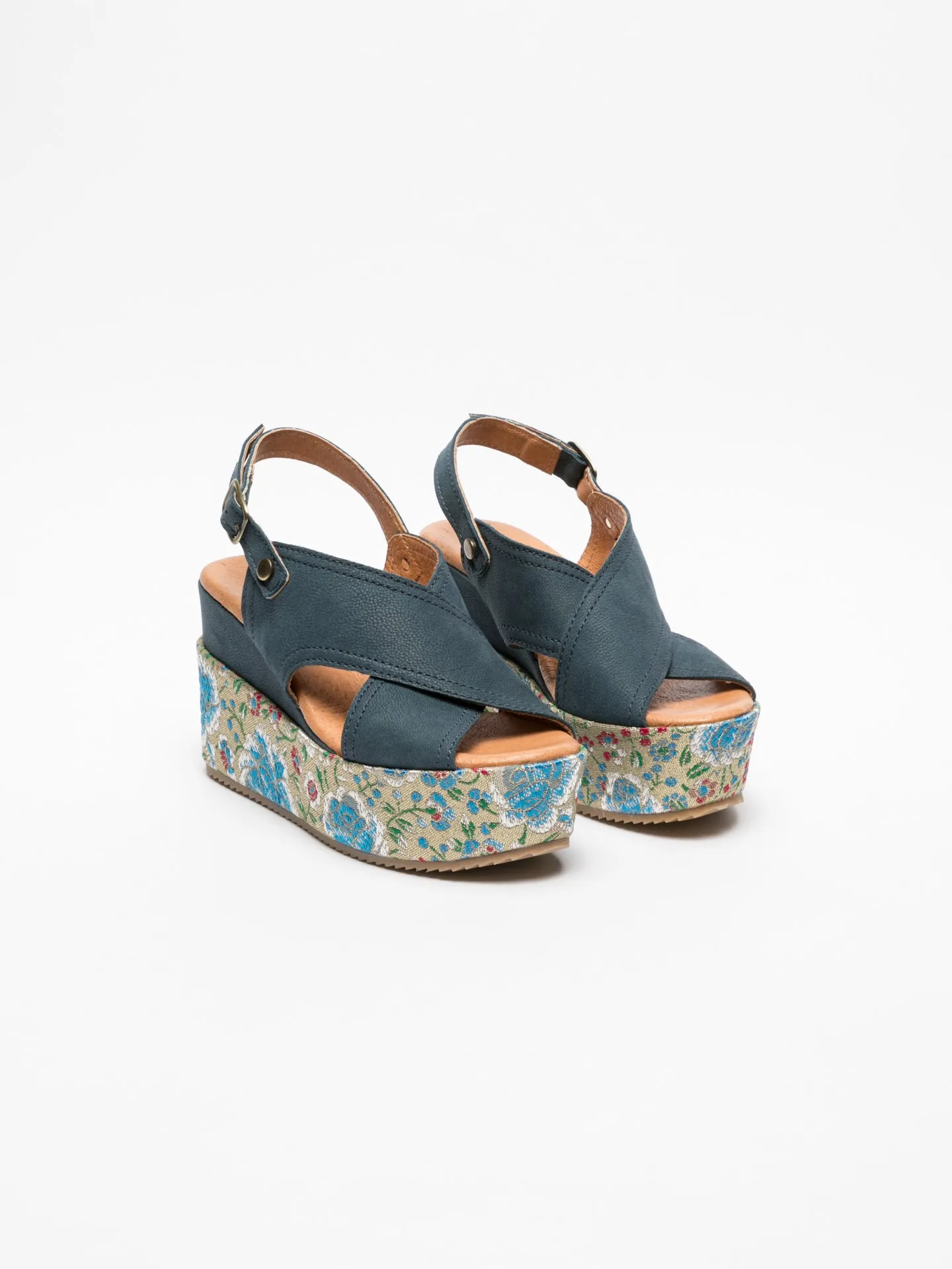 Blue Platform Sandals