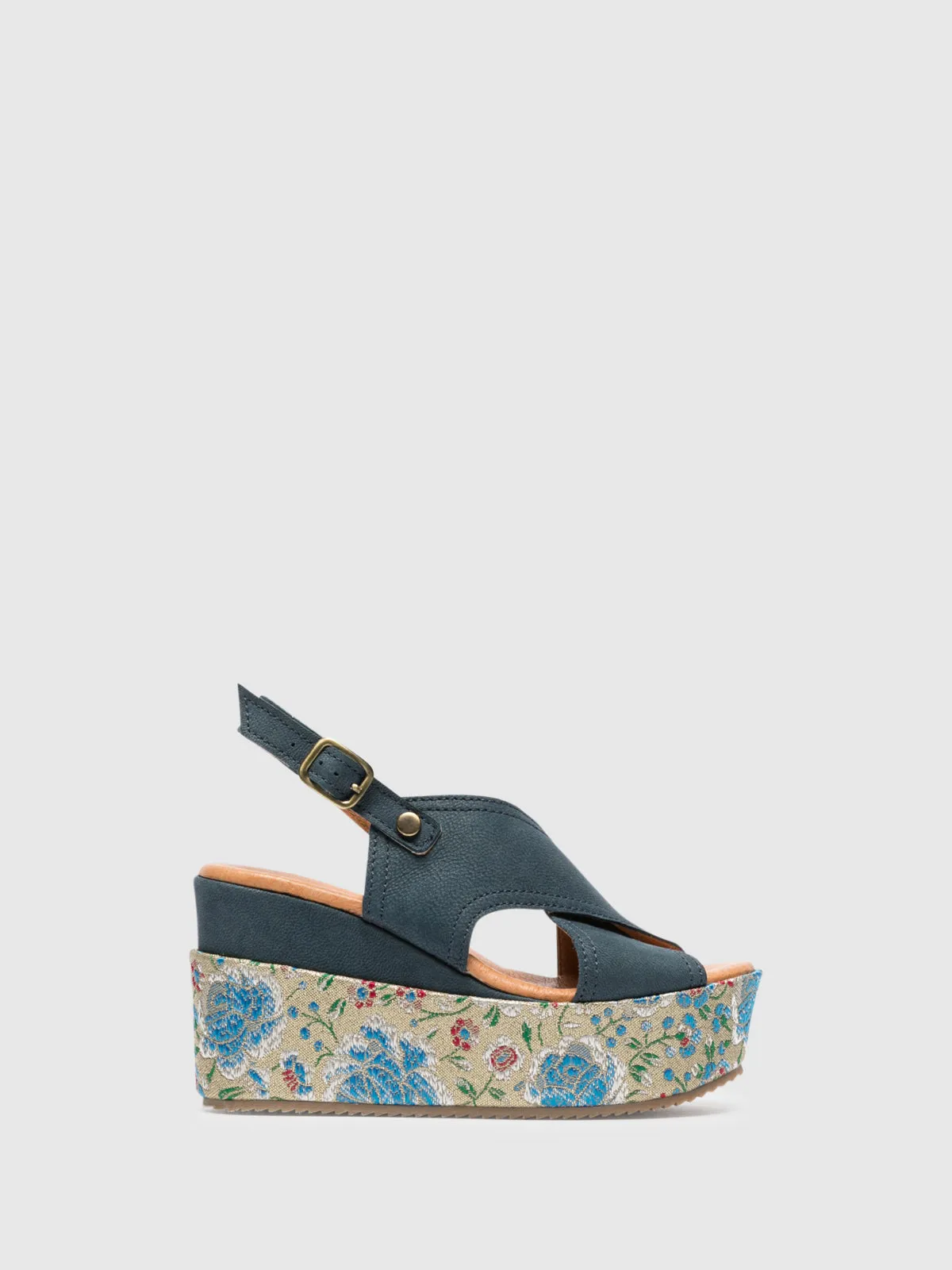 Blue Platform Sandals
