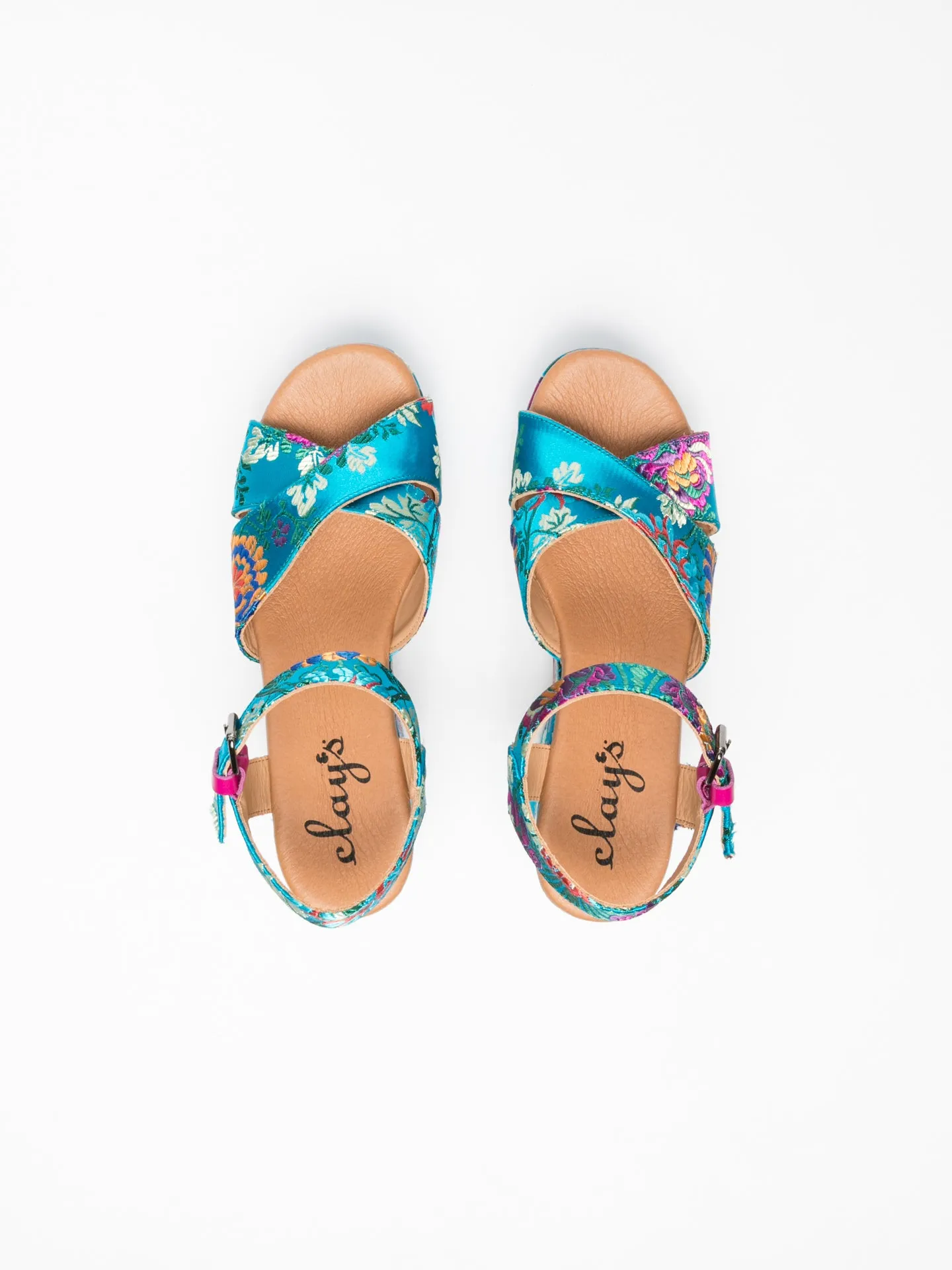 Blue Platform Sandals