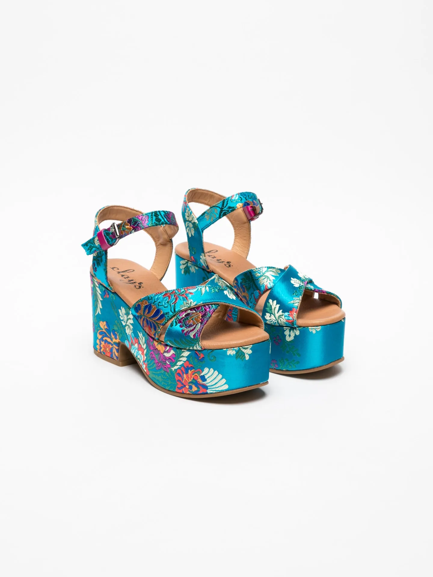Blue Platform Sandals