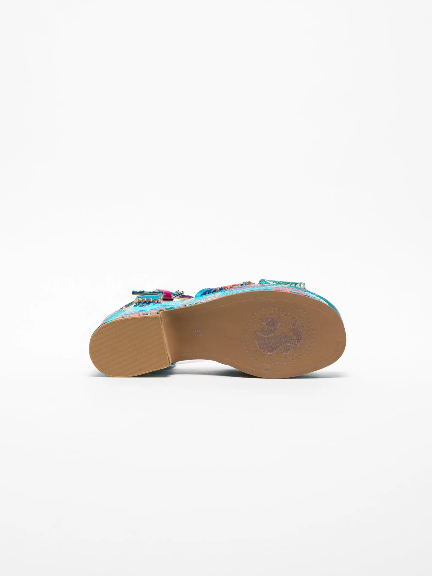 Blue Platform Sandals