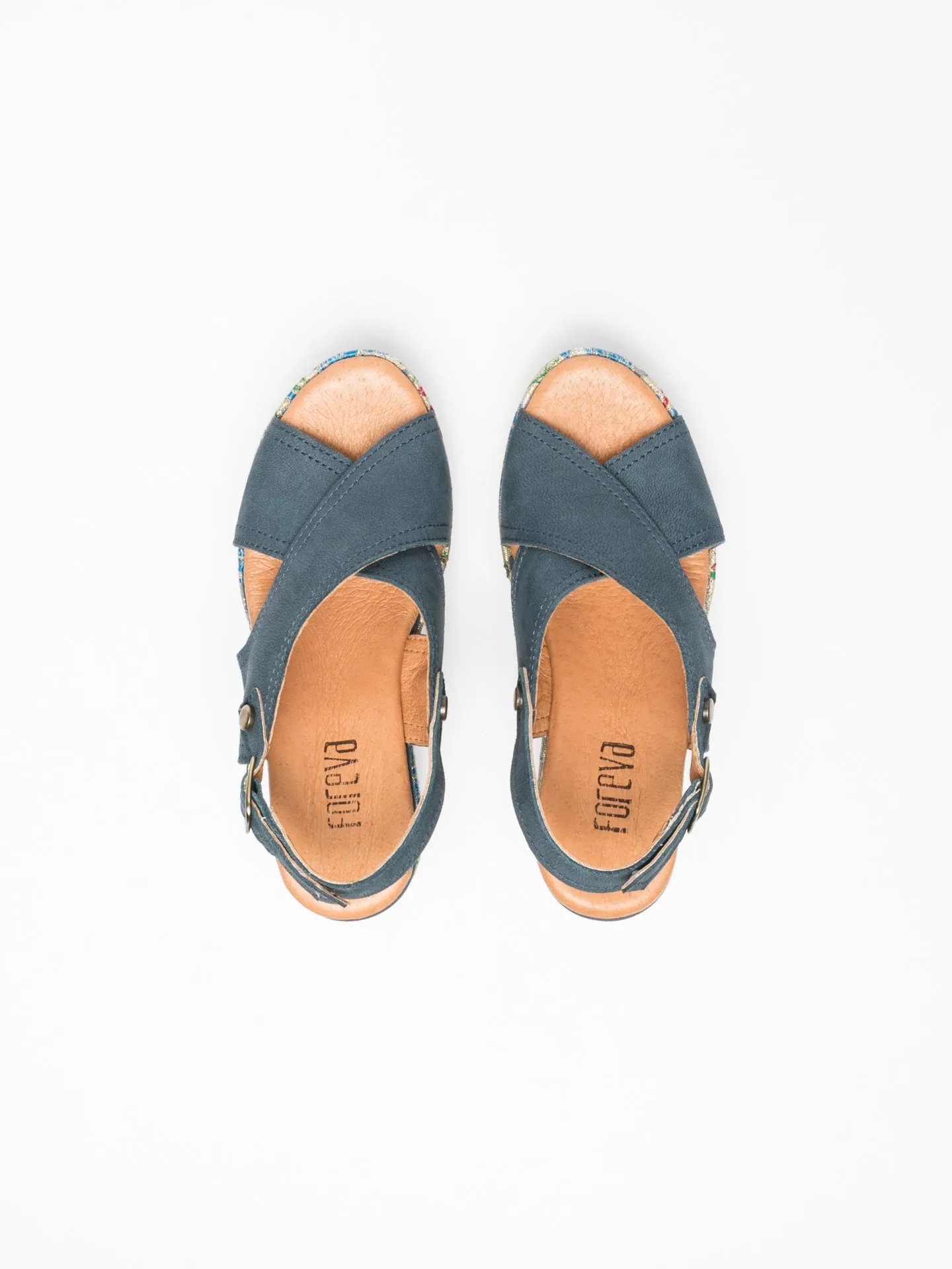 Blue Platform Sandals