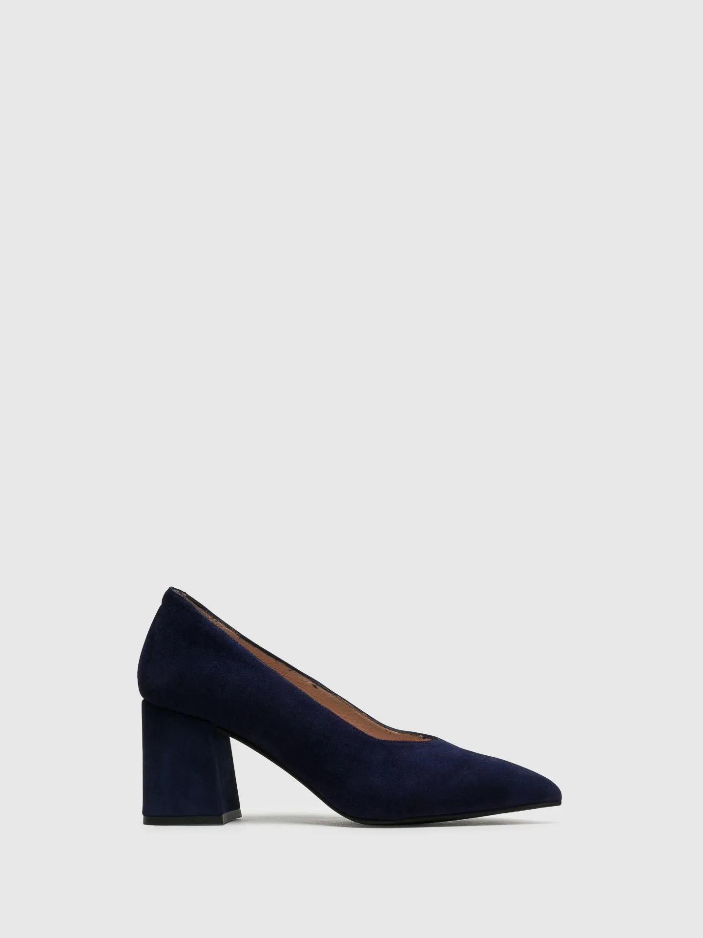 Blue Square Toe Pumps Shoes