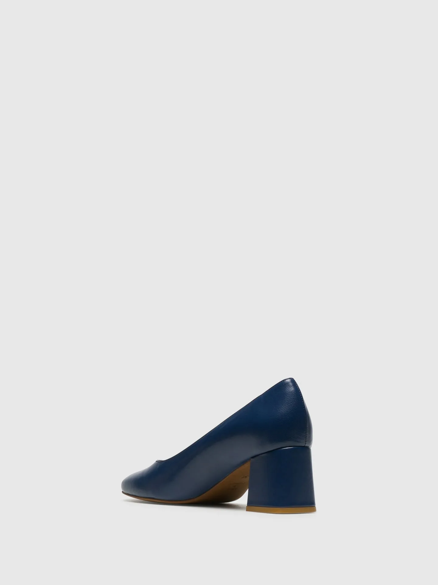 Blue Square Toe Pumps Shoes