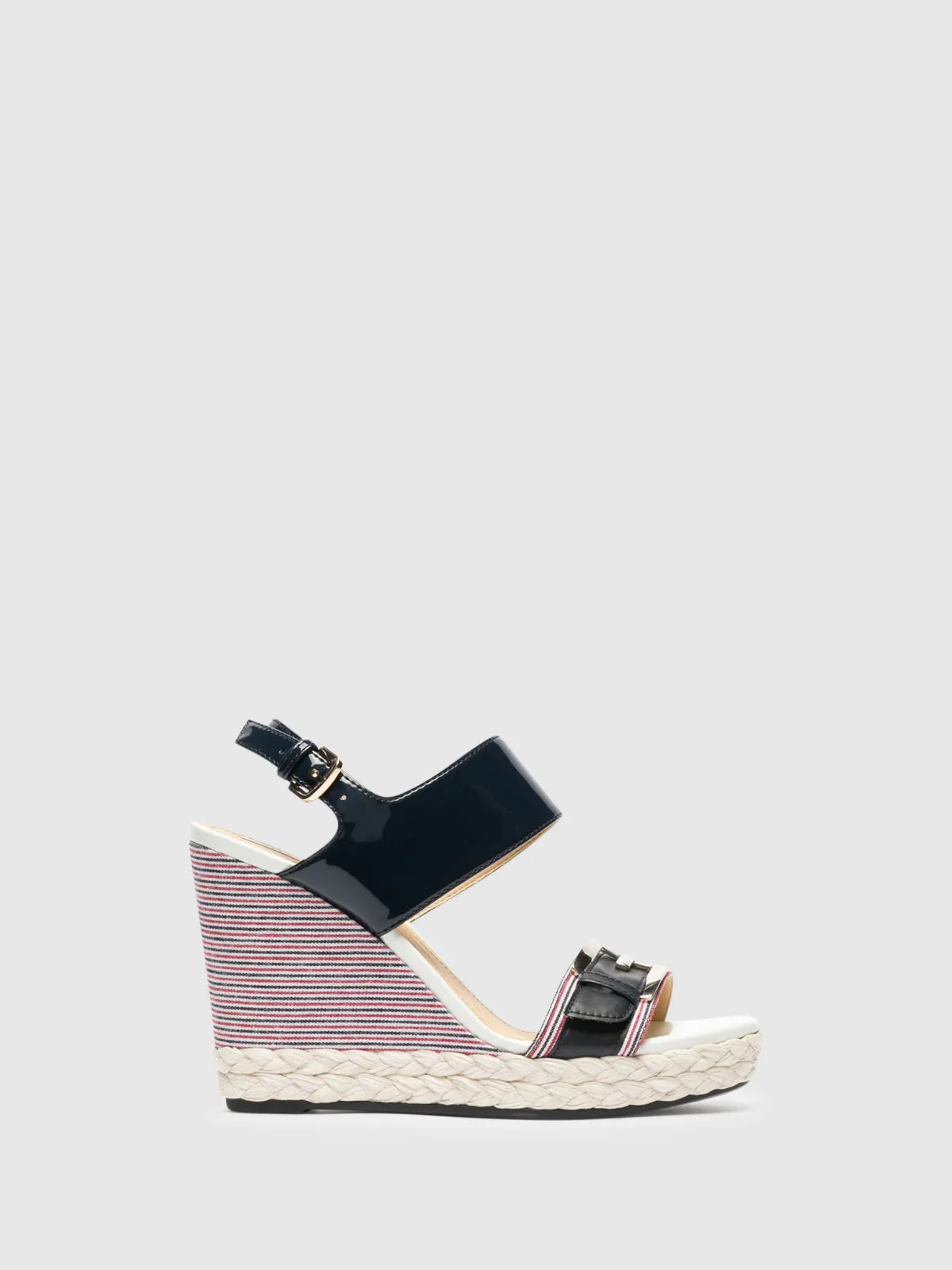 Blue Wedge Sandals