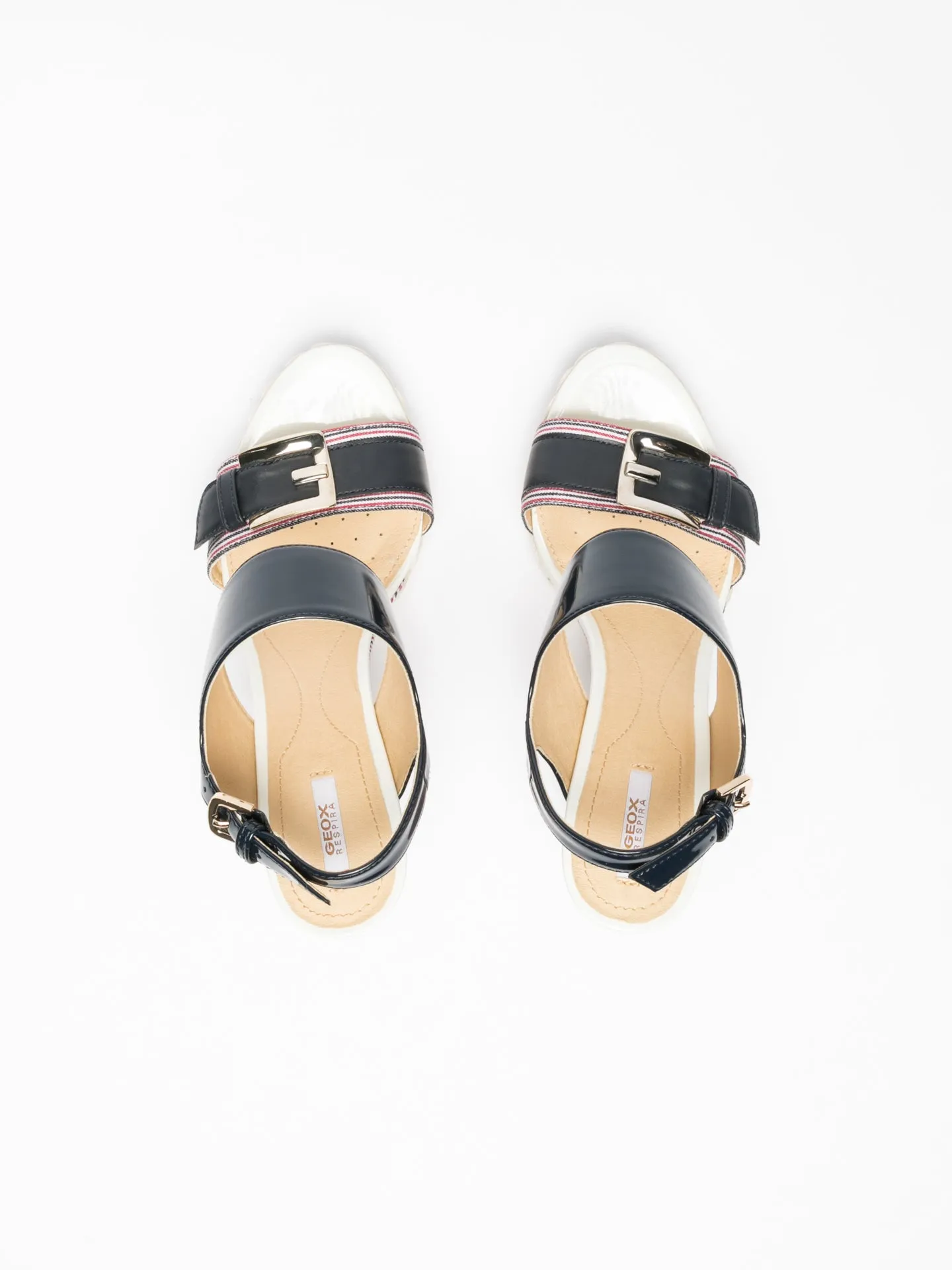 Blue Wedge Sandals