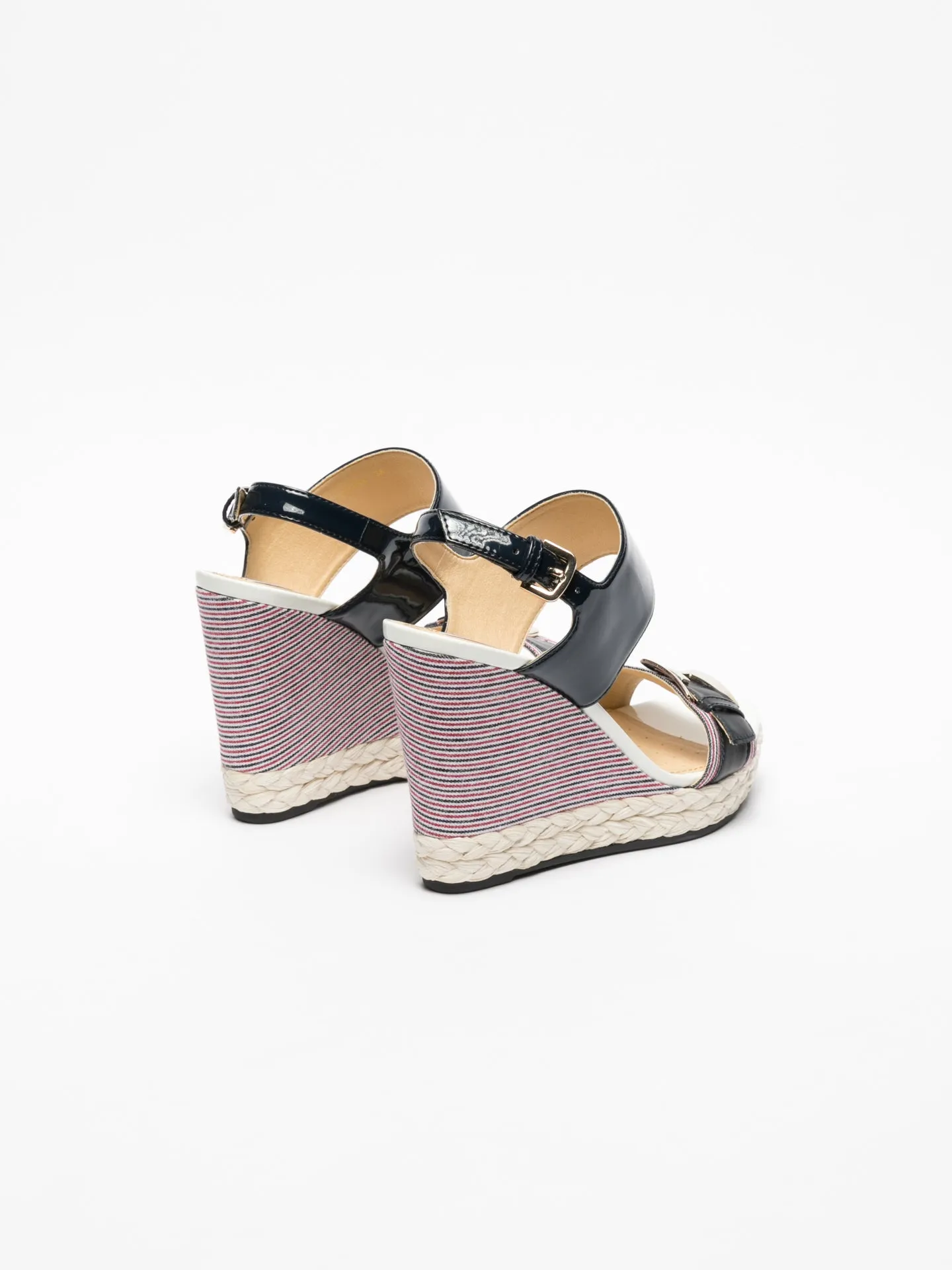 Blue Wedge Sandals