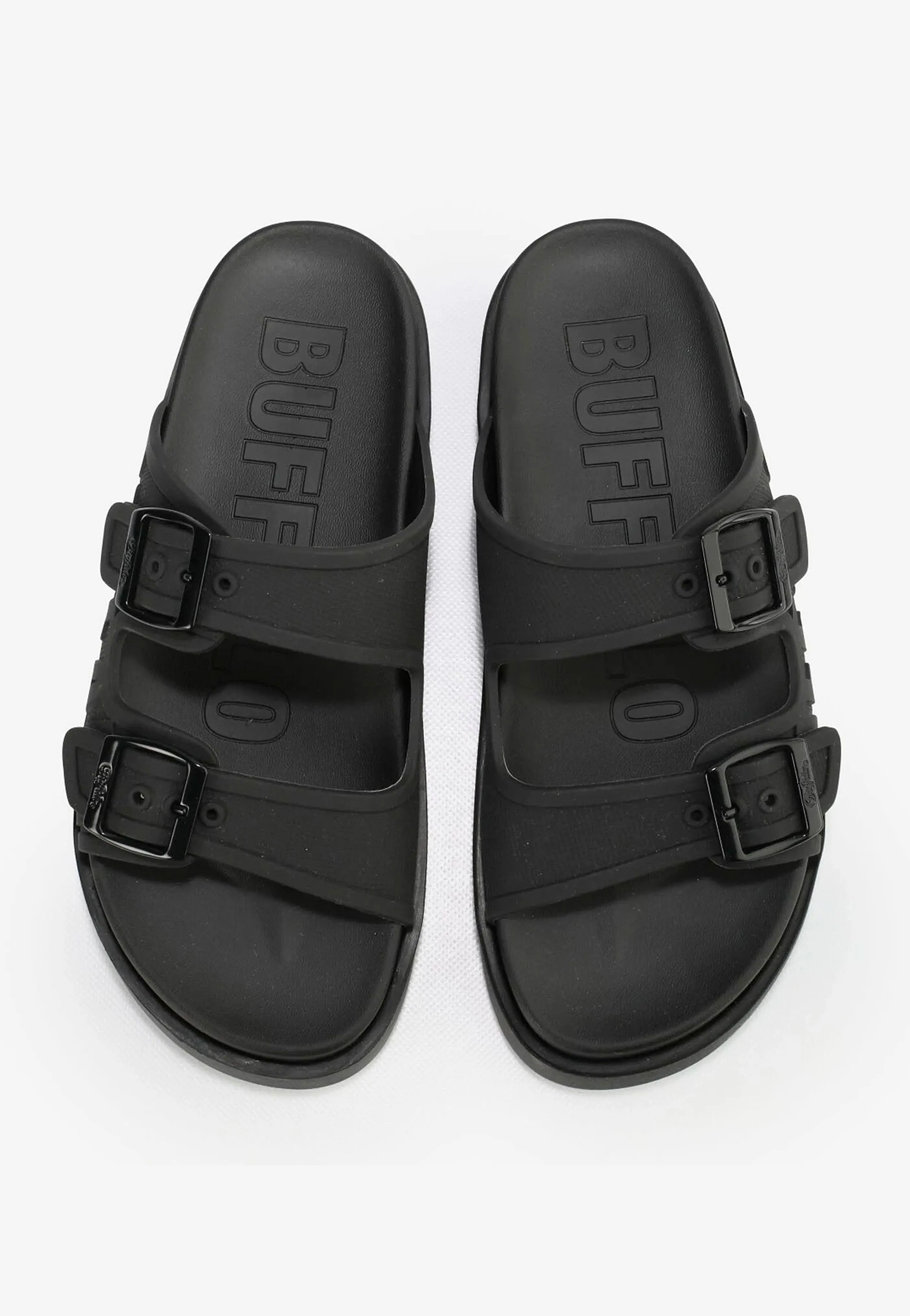 Buffalo - Eve Sol Vegan Rubber Black - Girl Slides