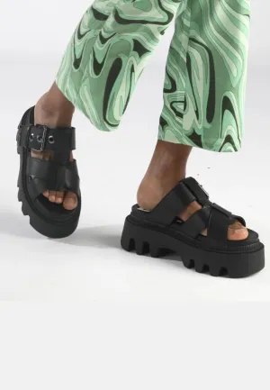 Buffalo - Flora Vegan Nappa Black - Girl Sandals