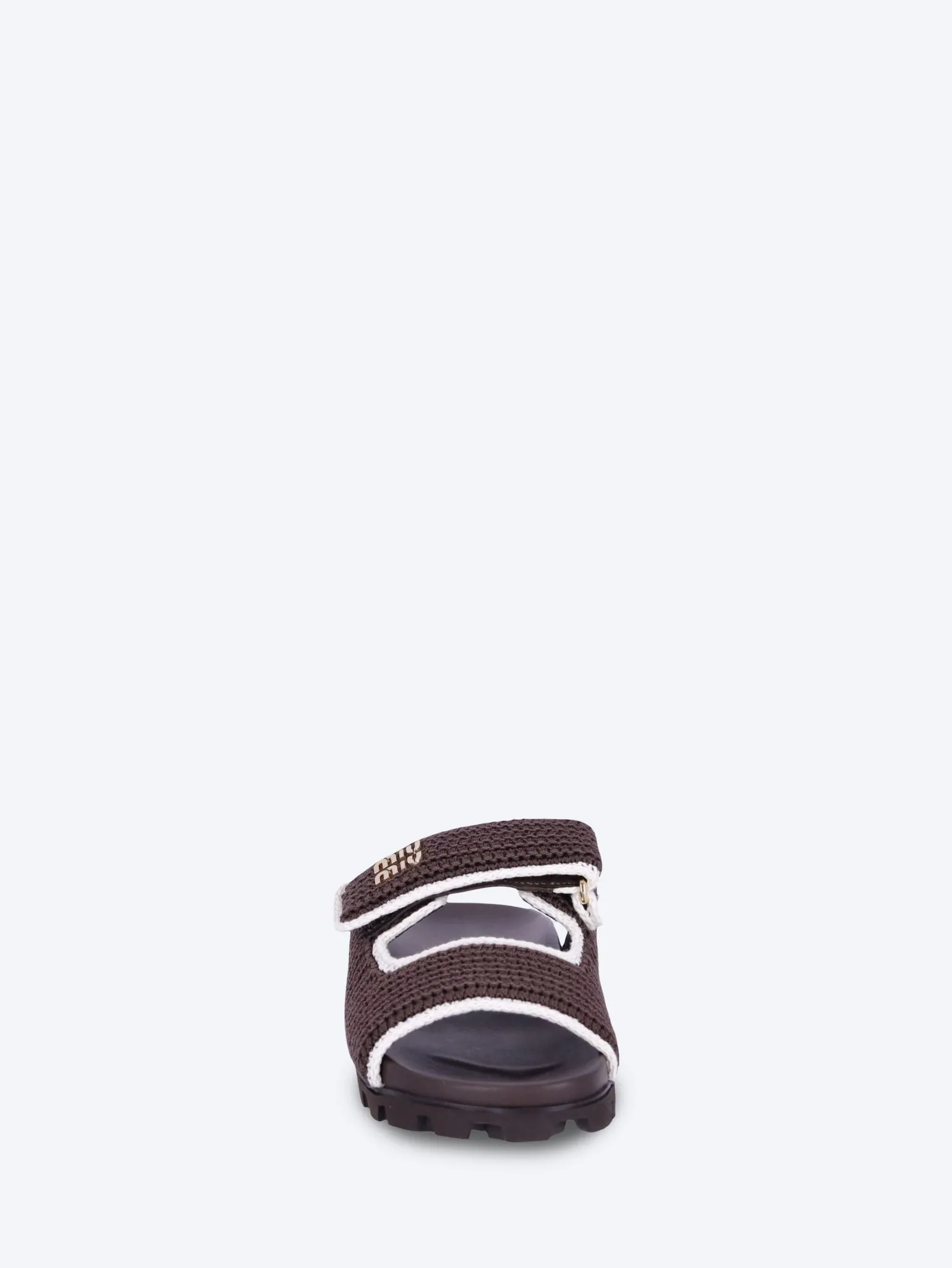 Crochet knit slides