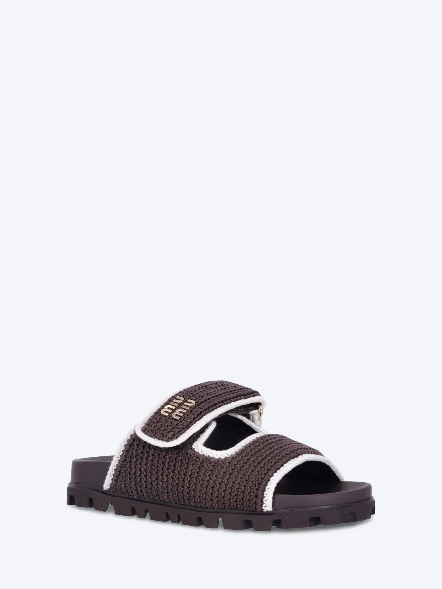 Crochet knit slides