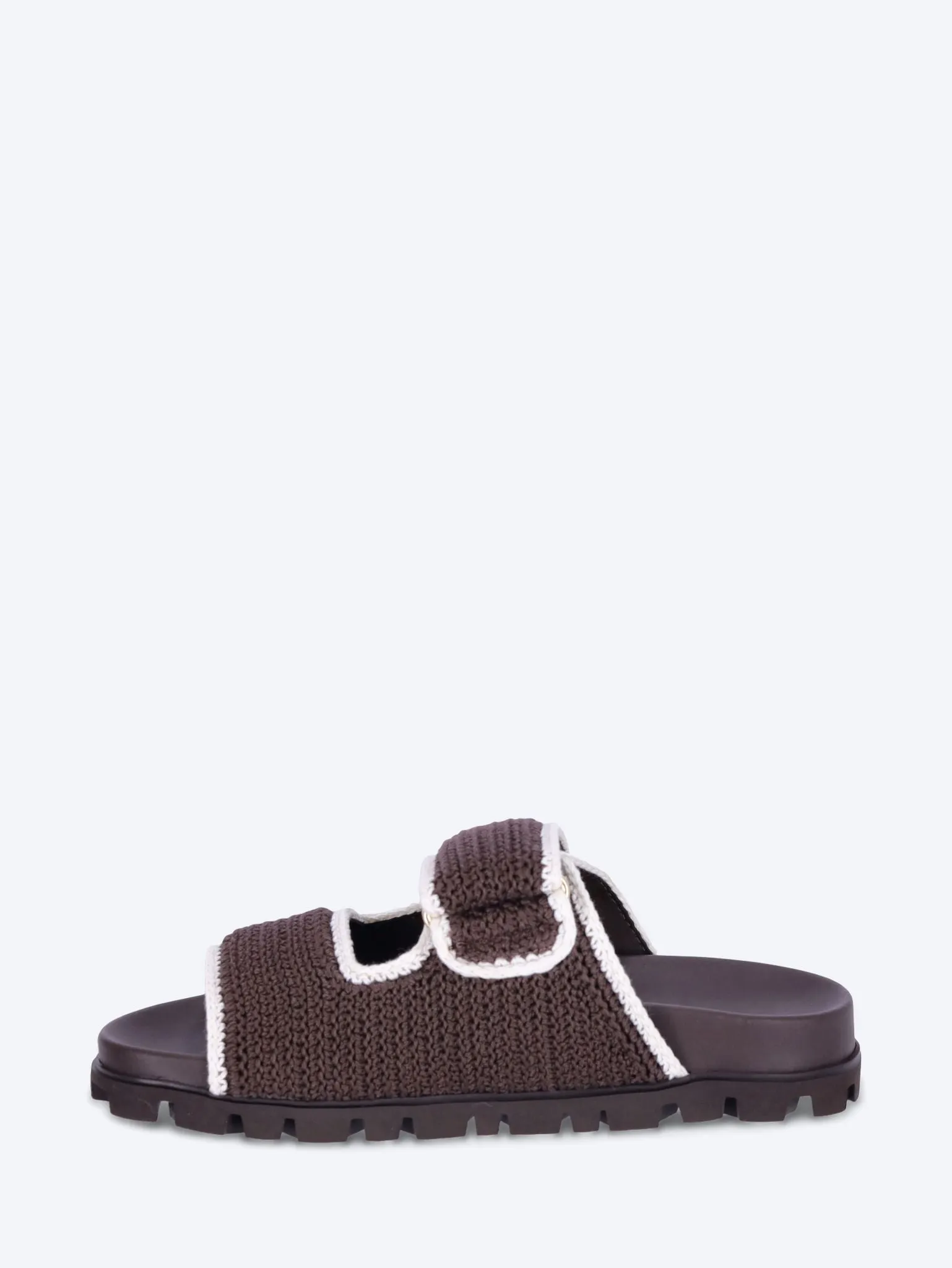 Crochet knit slides