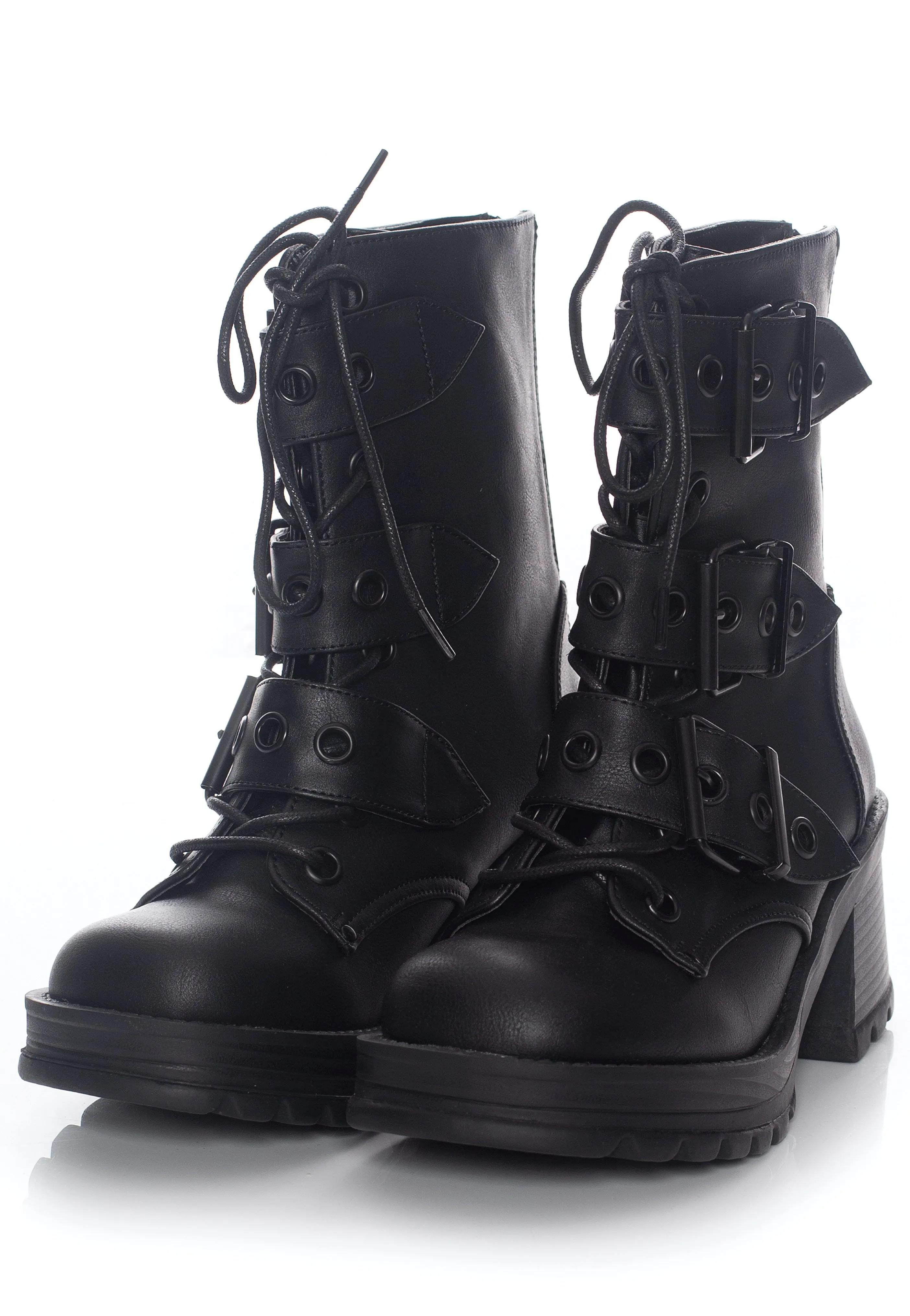 DemoniaCult - Bratty 118 Black Vegan Leather - Girl Shoes
