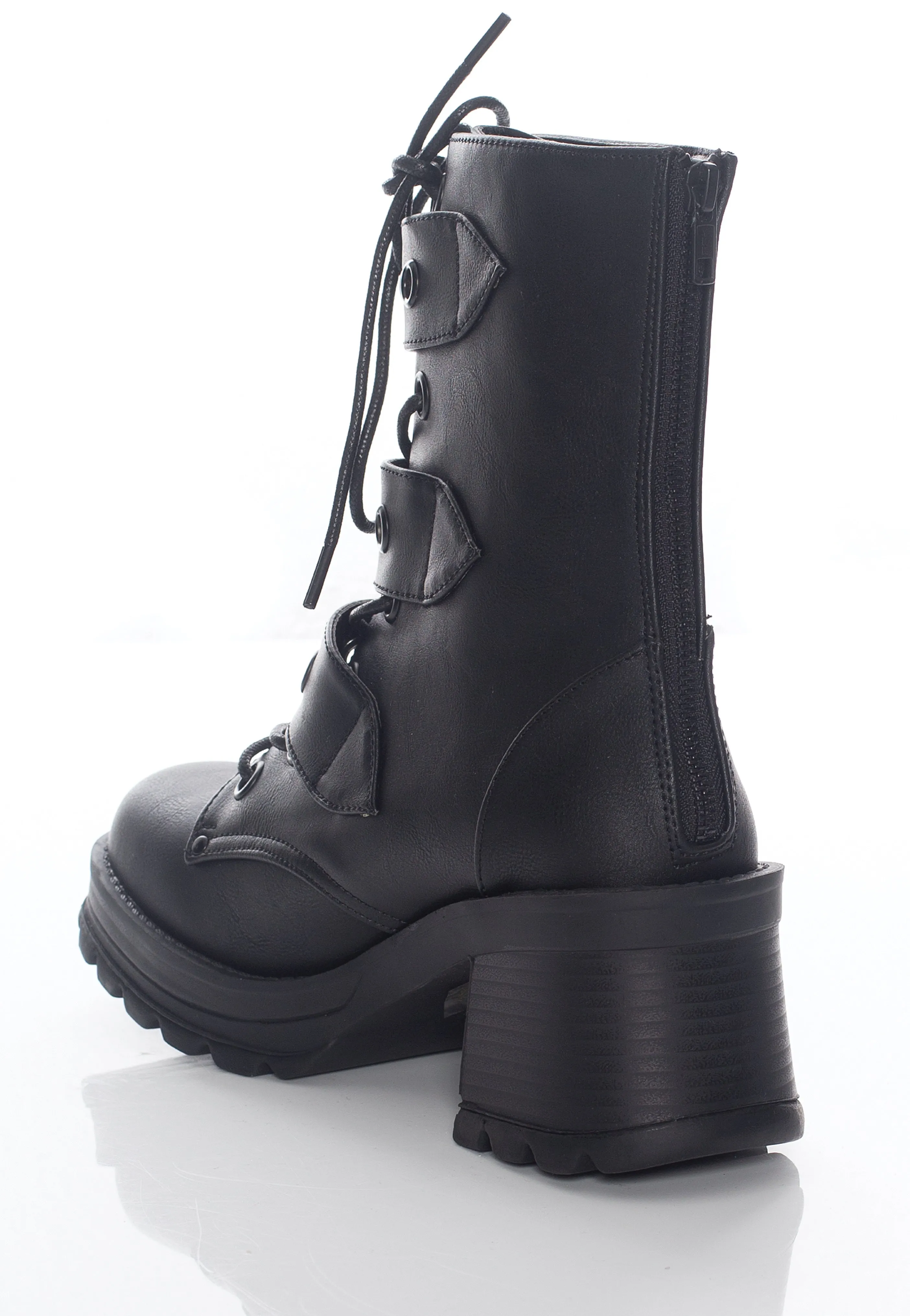 DemoniaCult - Bratty 118 Black Vegan Leather - Girl Shoes
