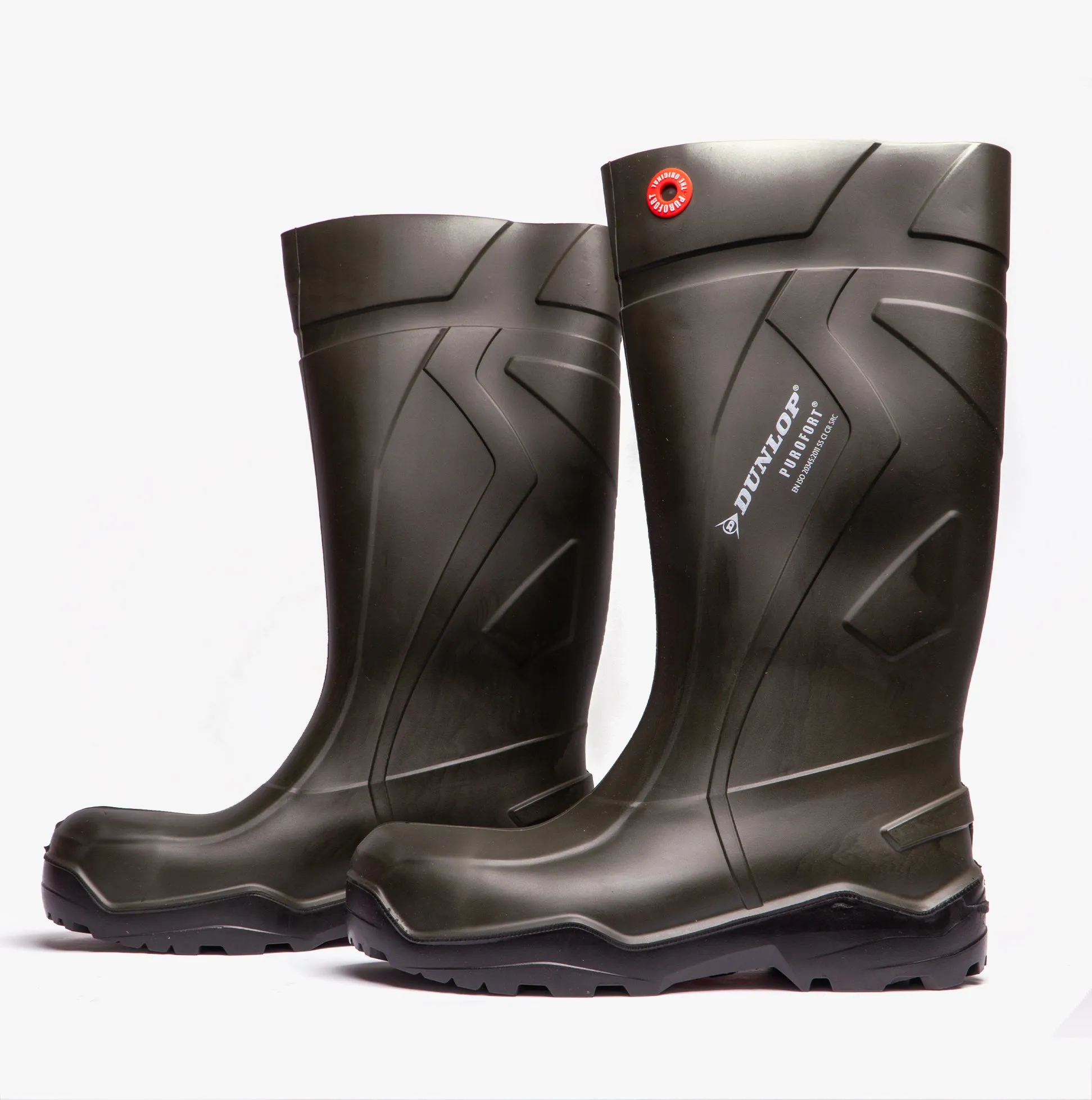 Dunlop PUROFORT  Unisex S5 Full Safety Wellington Boots Green