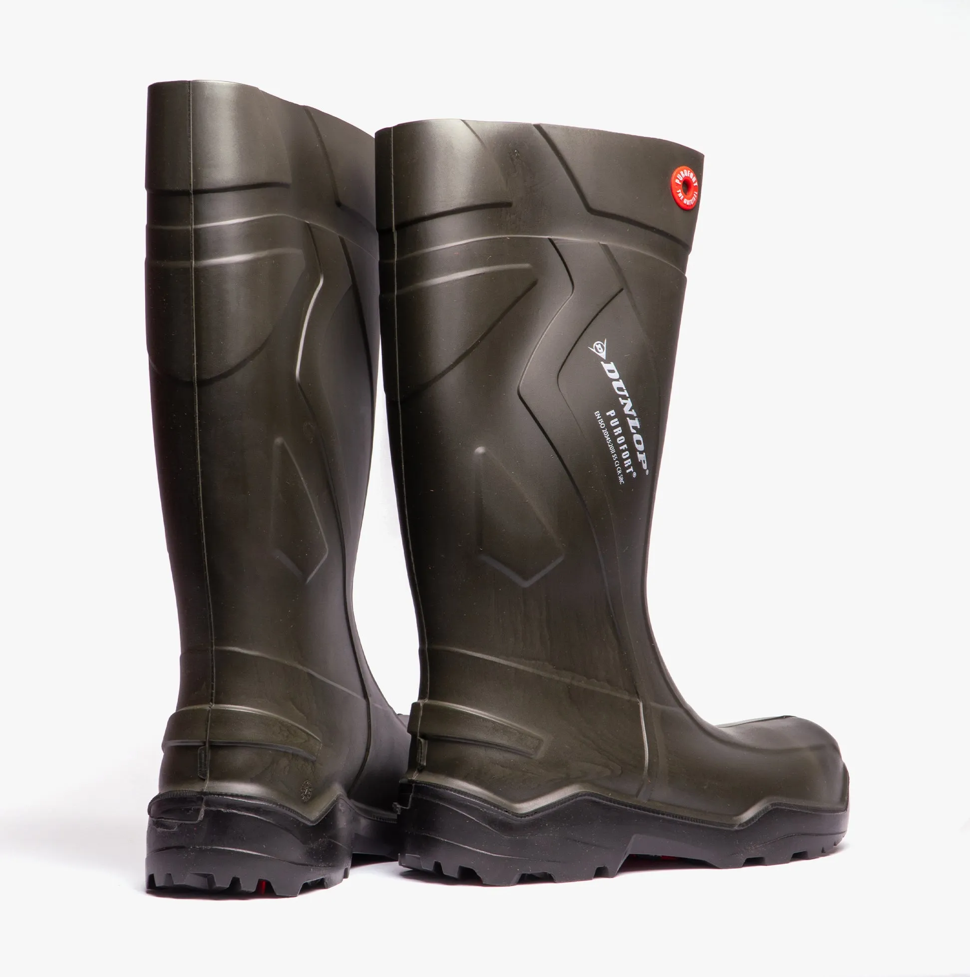 Dunlop PUROFORT  Unisex S5 Full Safety Wellington Boots Green