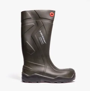 Dunlop PUROFORT  Unisex S5 Full Safety Wellington Boots Green