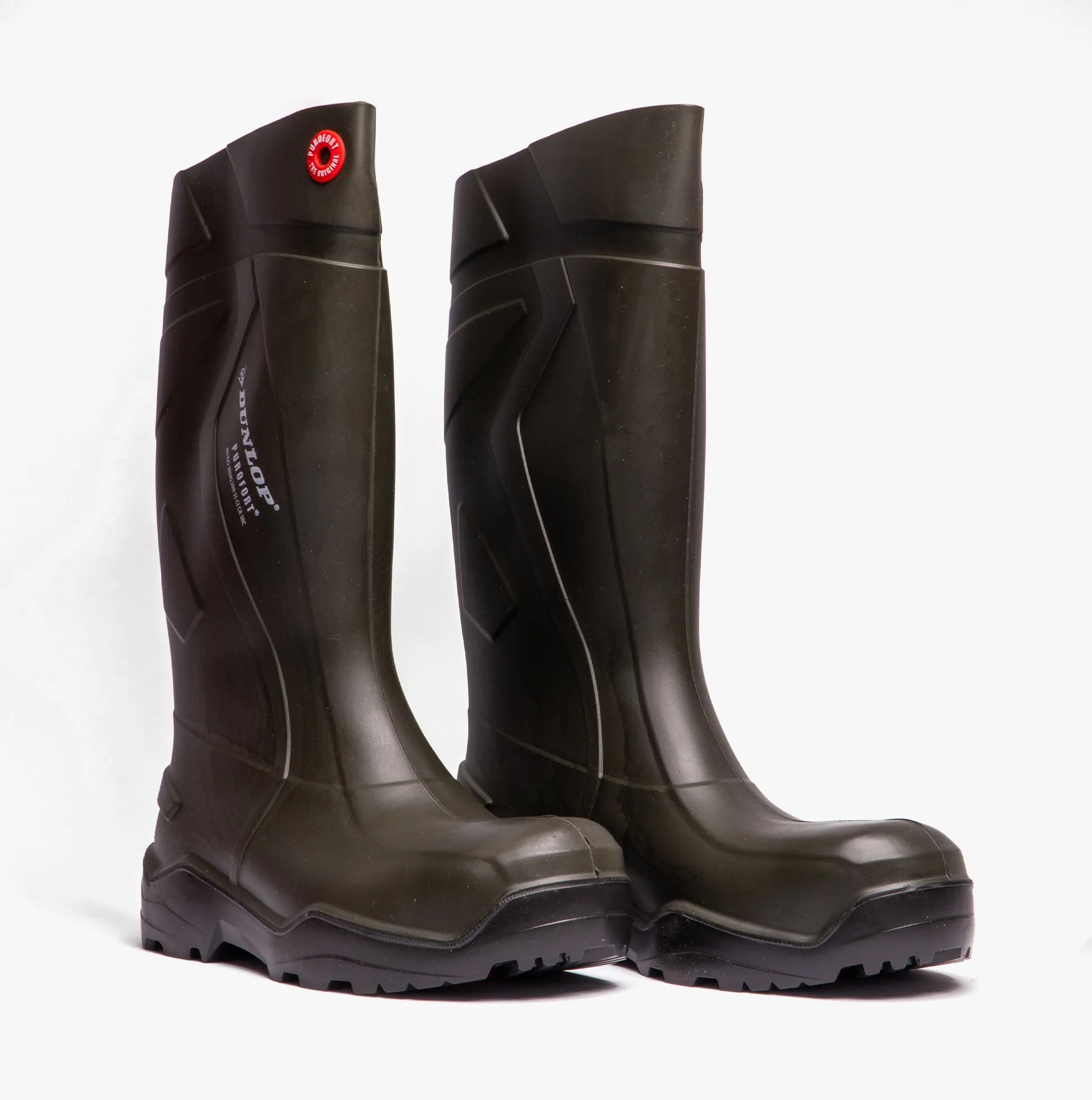 Dunlop PUROFORT  Unisex S5 Full Safety Wellington Boots Green