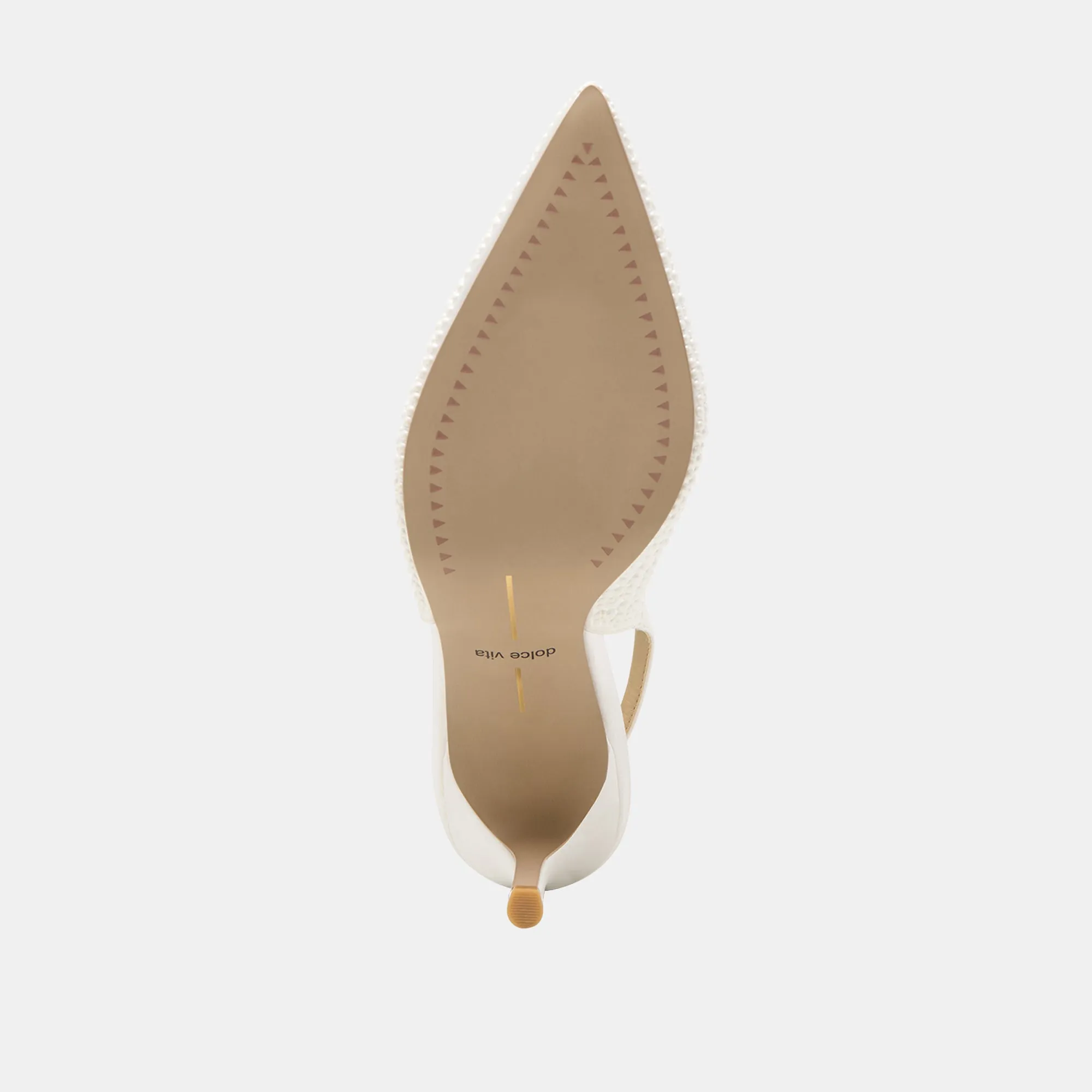 ELASI PEARL HEELS TRUE WHITE SATIN Dolce Vita