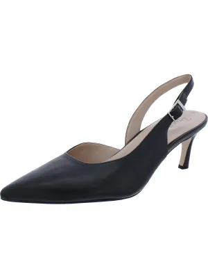 Felicia Womens Leather Slingback Pumps