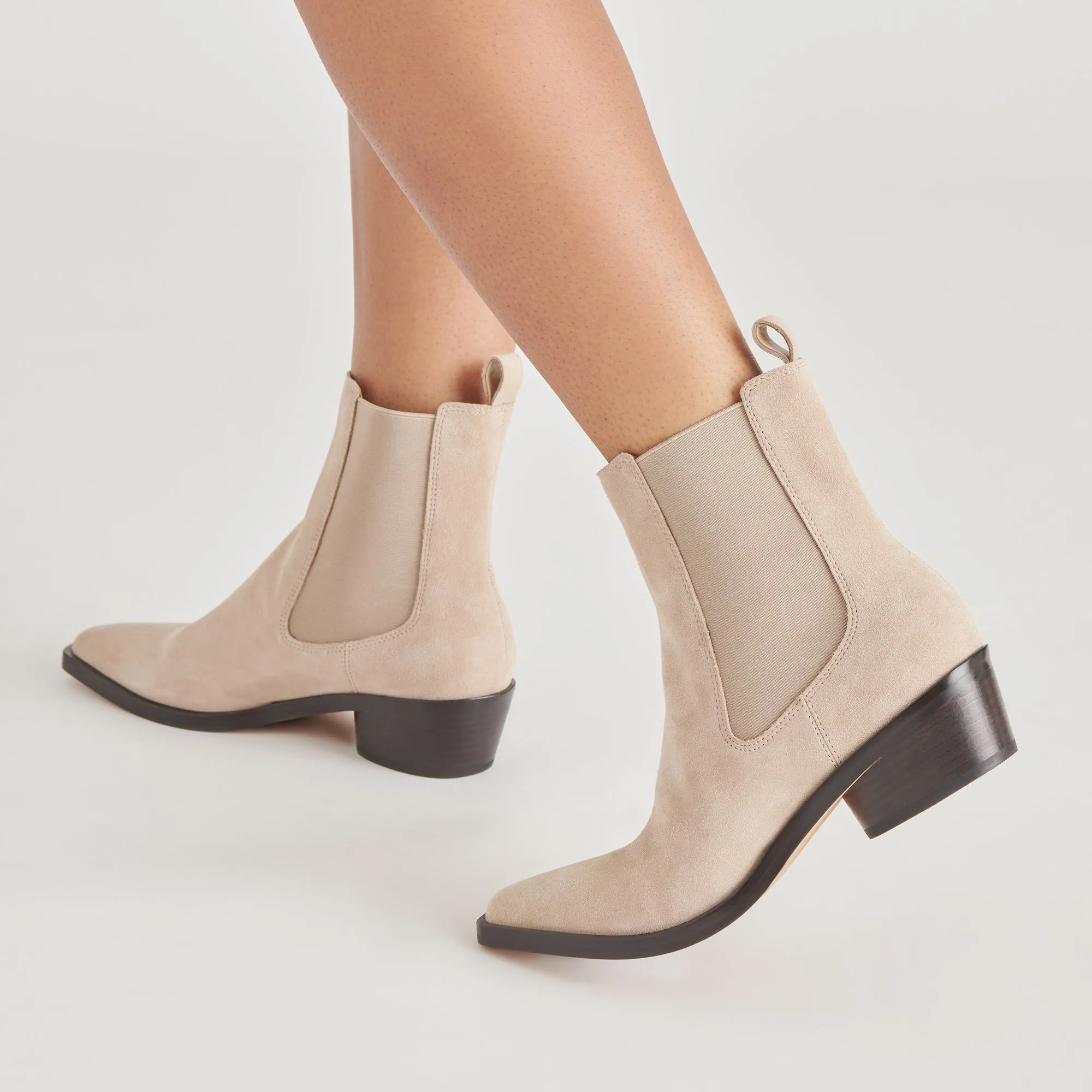 FOSTER BOOTIES TAUPE SUEDE Dolce Vita