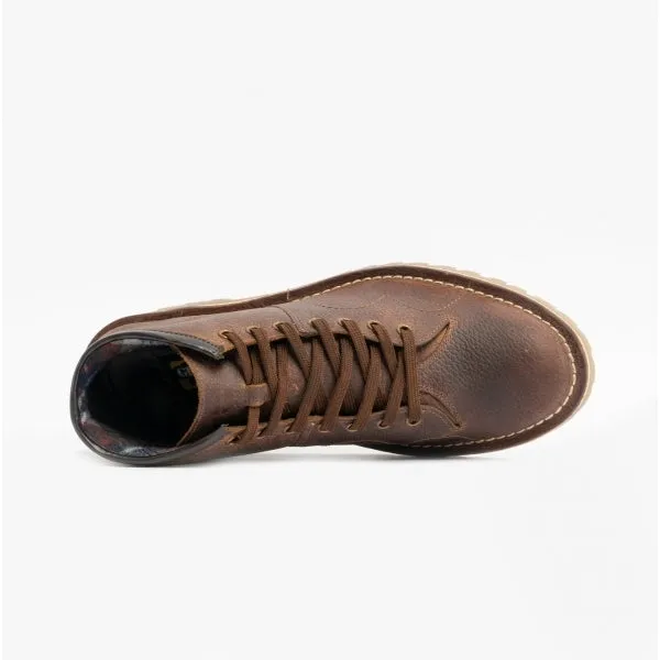 Grafters UNISEX Original Leather Monkey Boots Waxy Brown