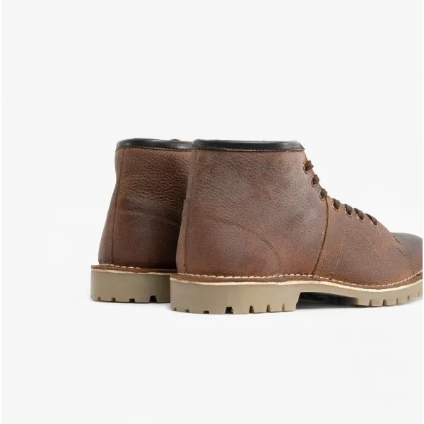 Grafters UNISEX Original Leather Monkey Boots Waxy Brown