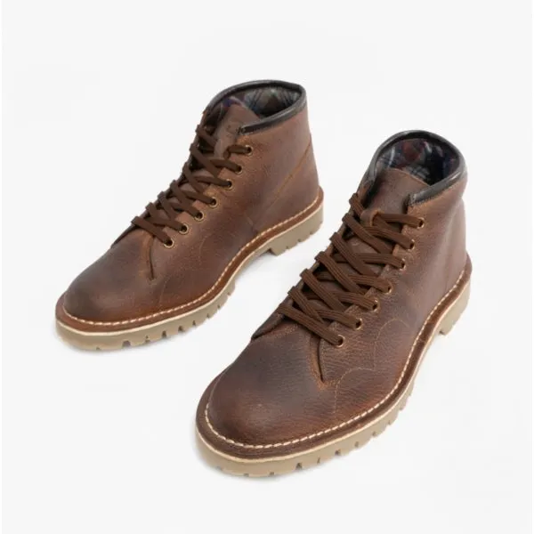 Grafters UNISEX Original Leather Monkey Boots Waxy Brown