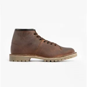 Grafters UNISEX Original Leather Monkey Boots Waxy Brown