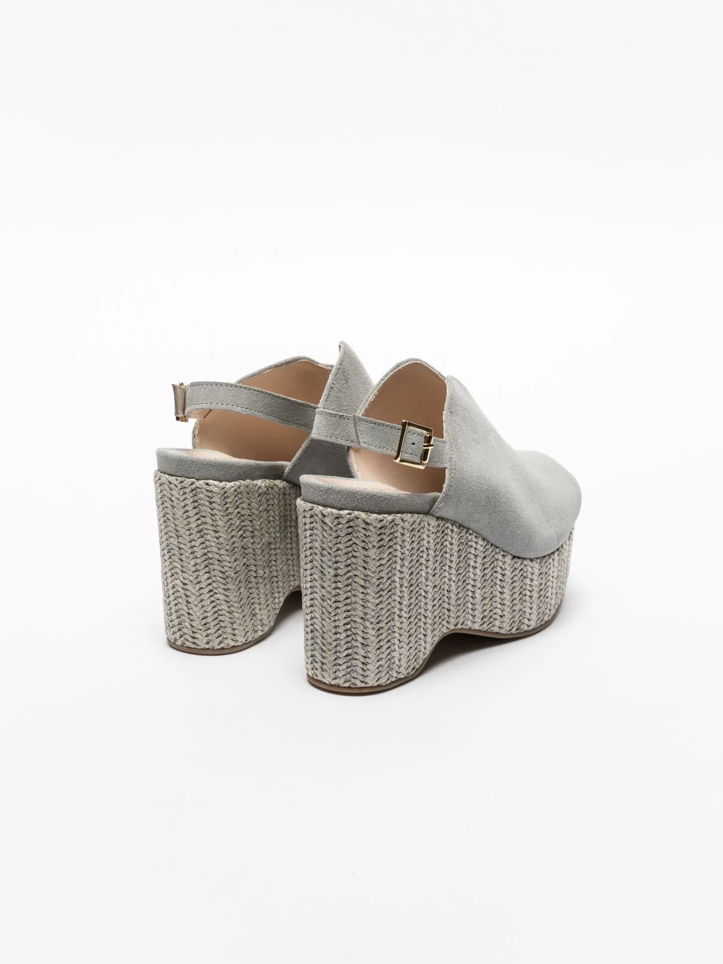 Gray Platform Mules