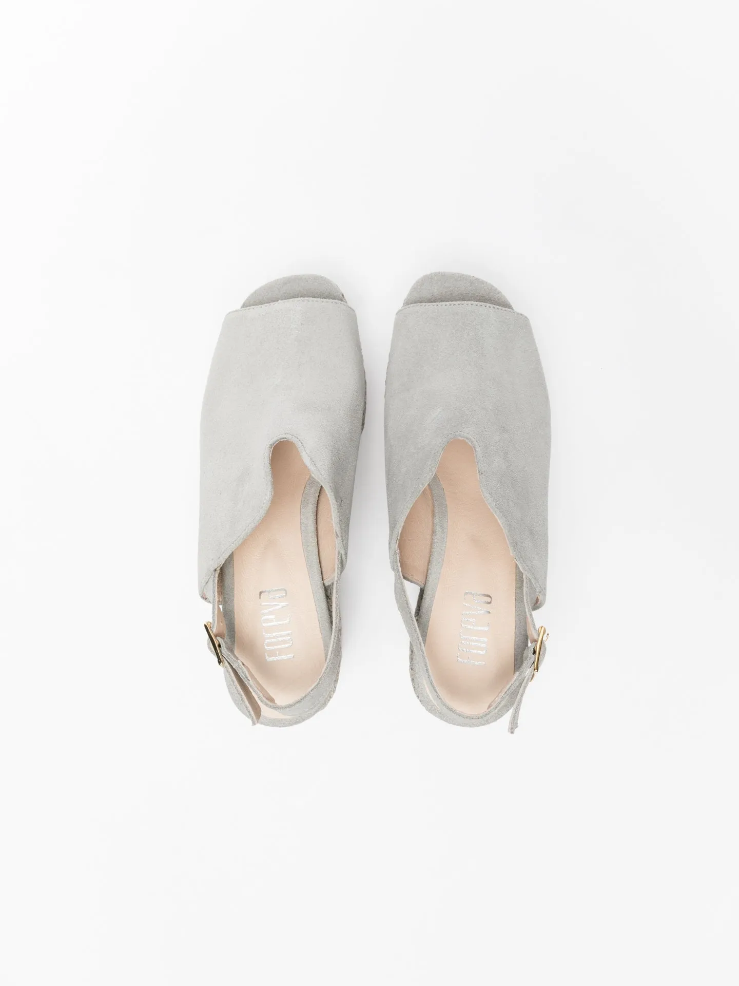 Gray Platform Mules