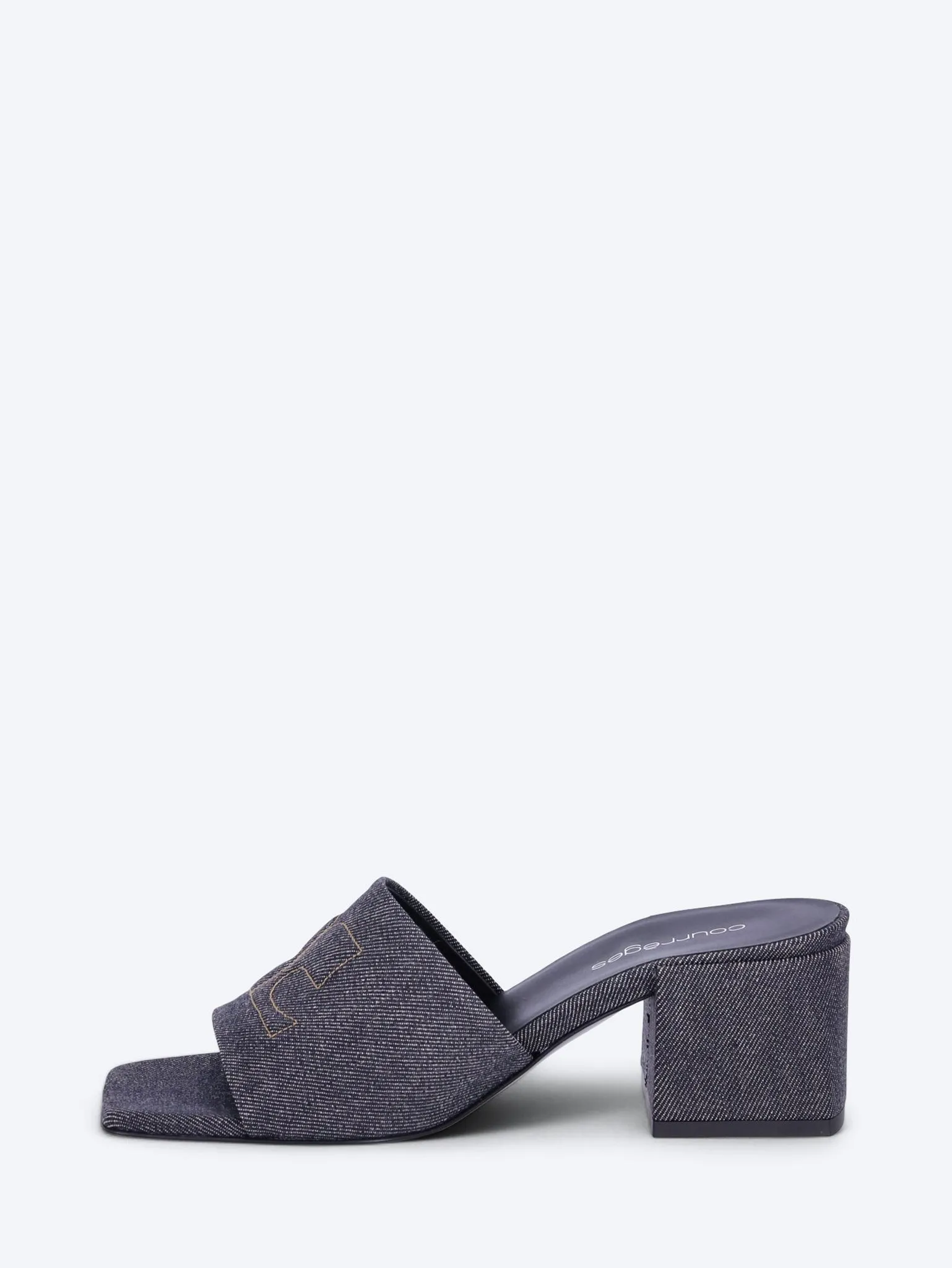 Heritage shadow denim slides