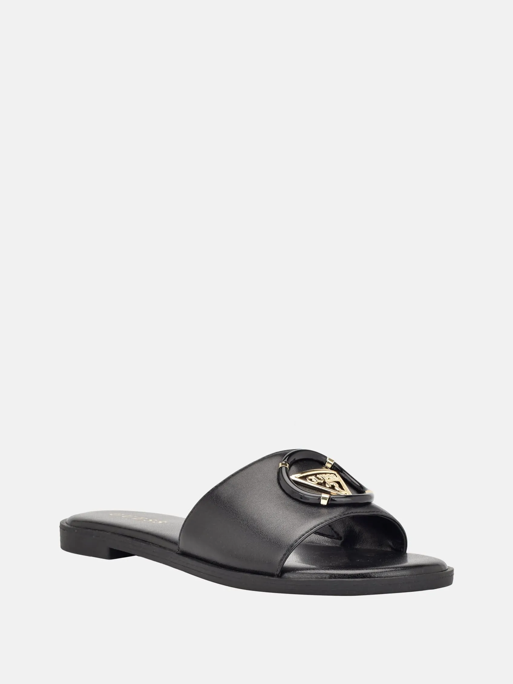 Magnify Faux-Leather Beach Slides