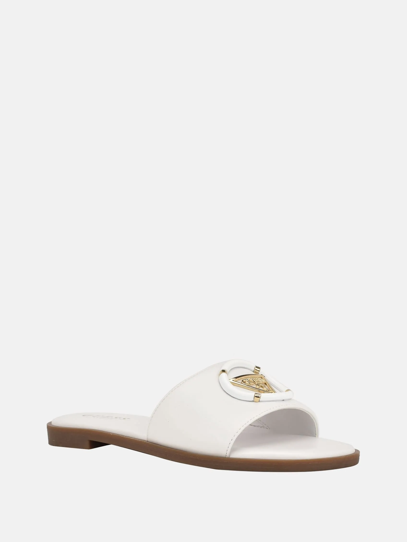 Magnify Faux-Leather Beach Slides