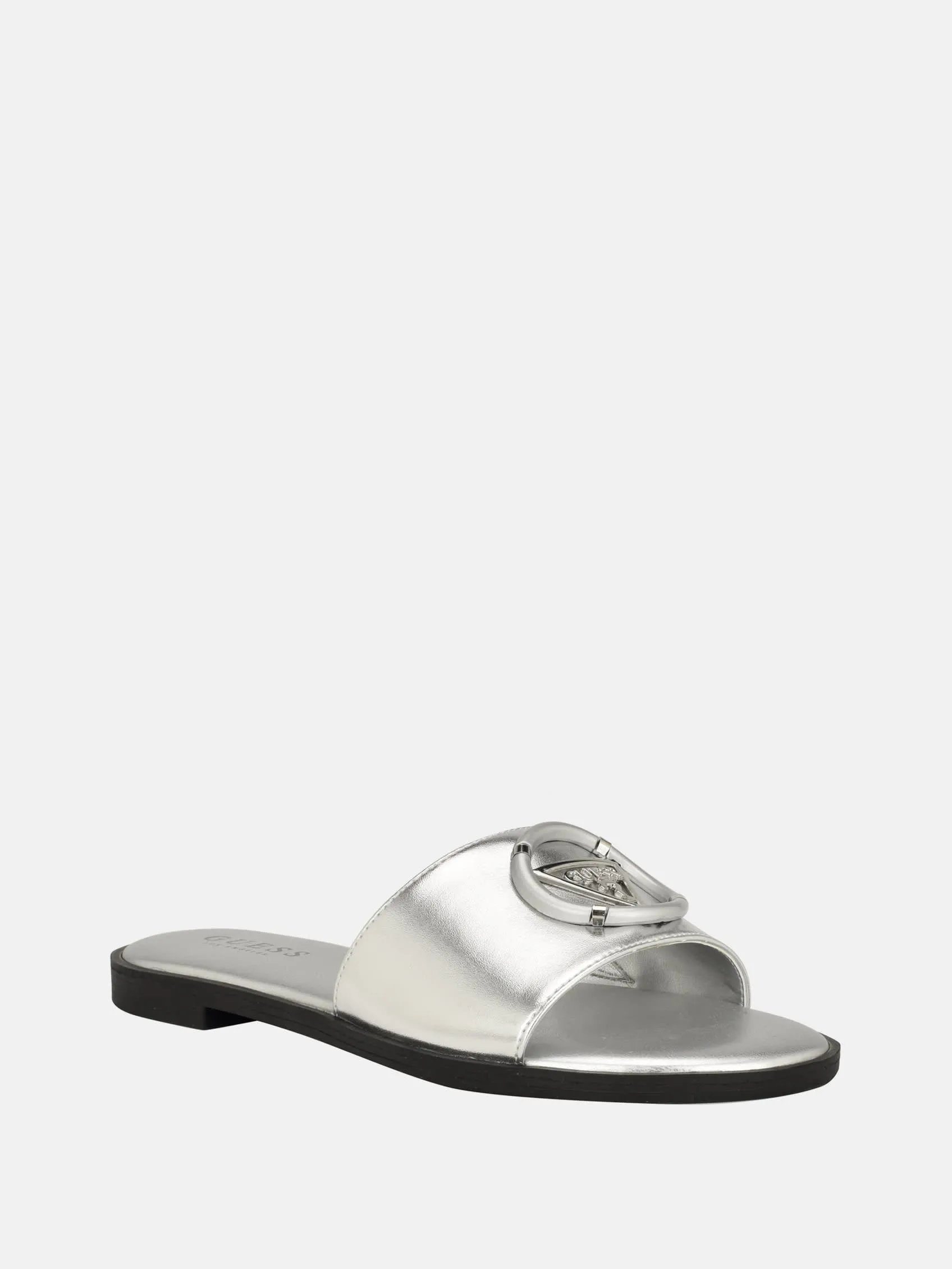 Magnify Faux-Leather Beach Slides