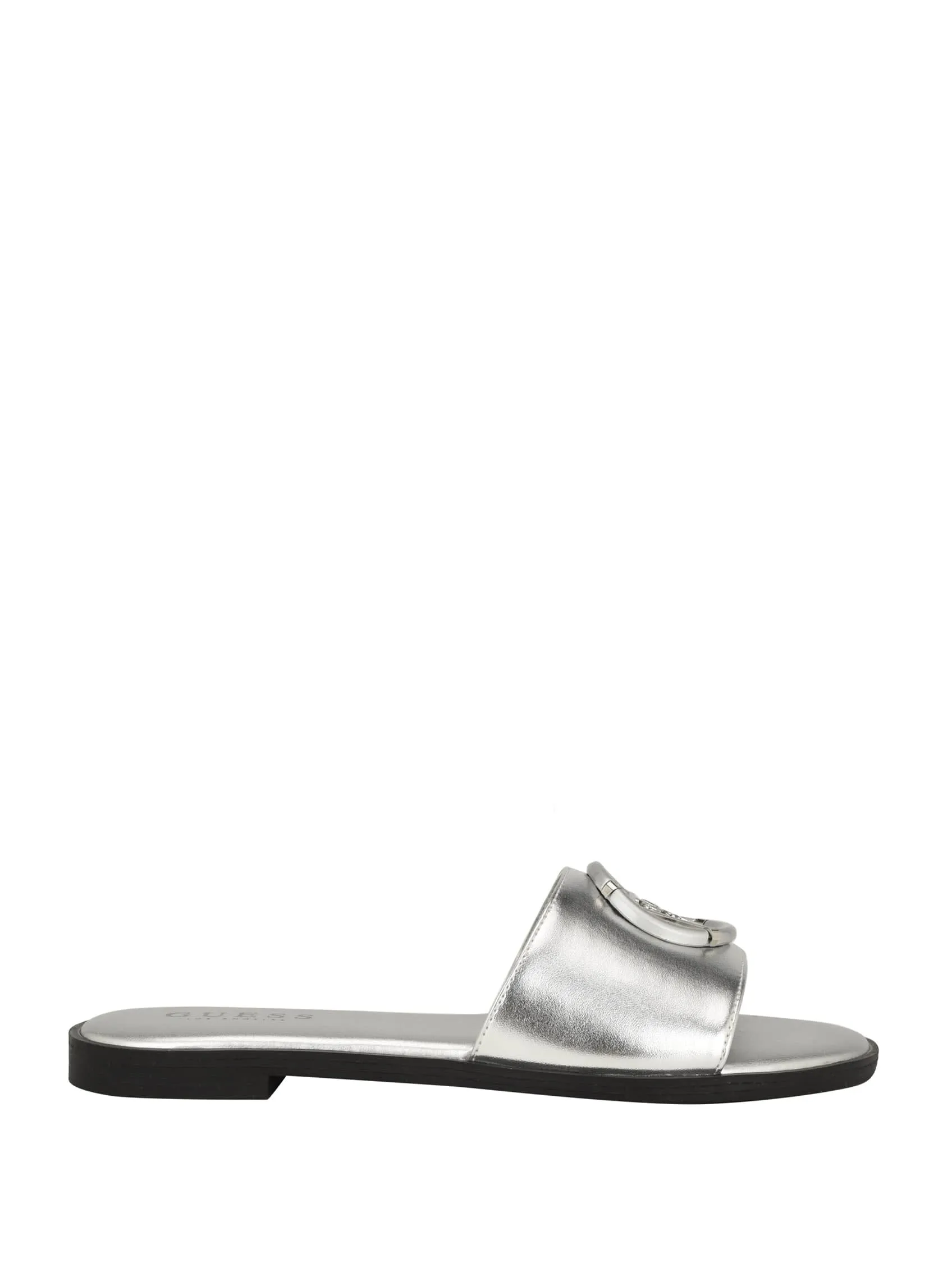 Magnify Faux-Leather Beach Slides