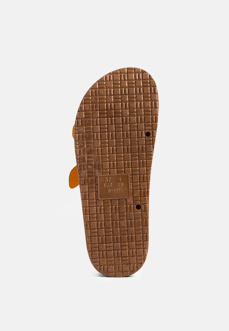 minata platform buckled slide sandals