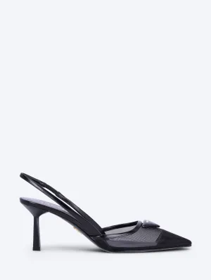 Open heel pumps shoes