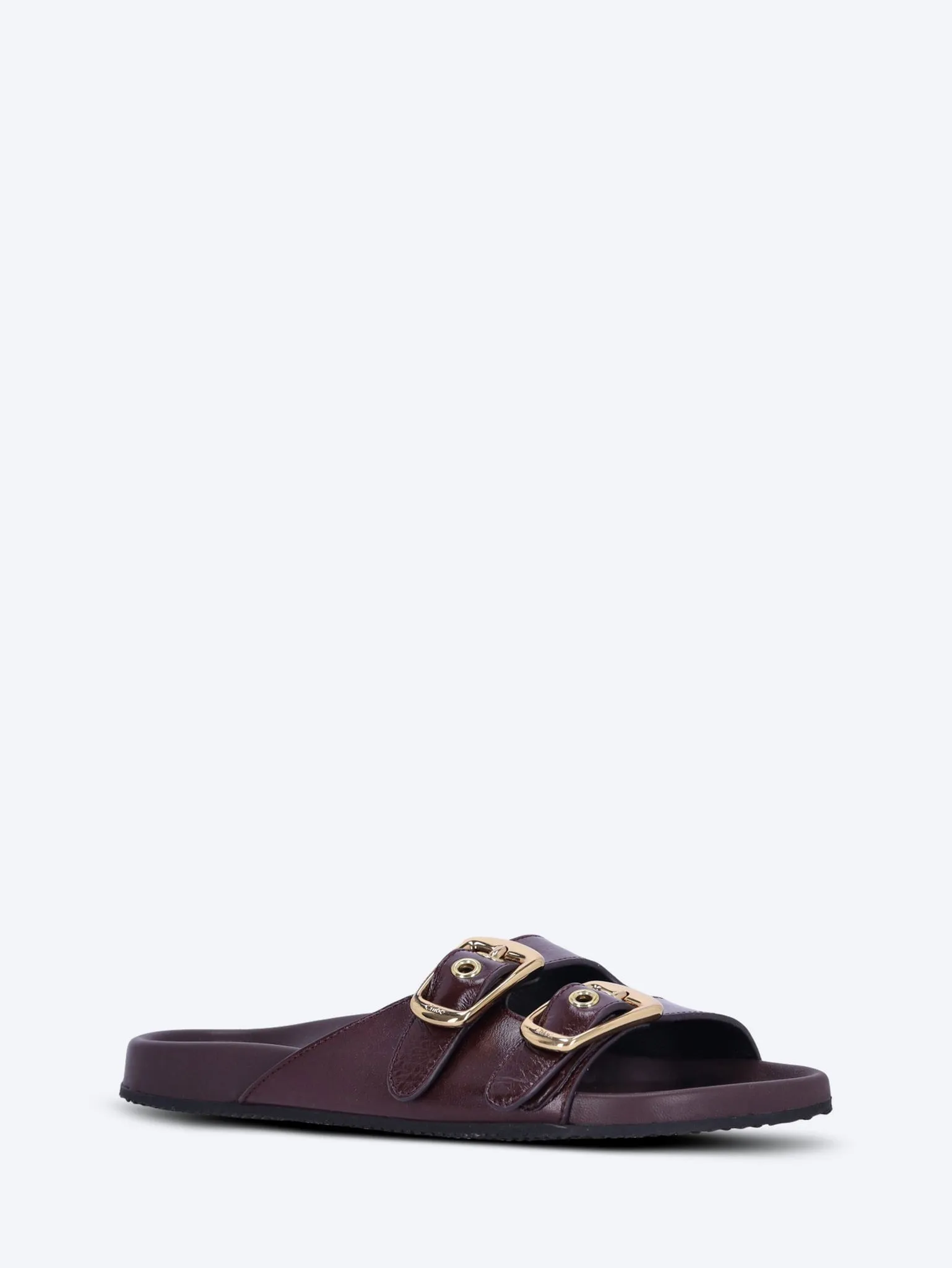 Polly shiny leather slides