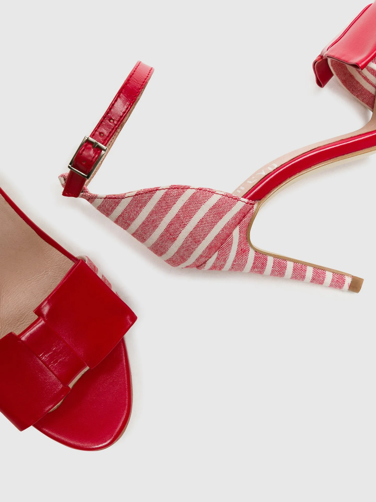 Red Buckle Sandals