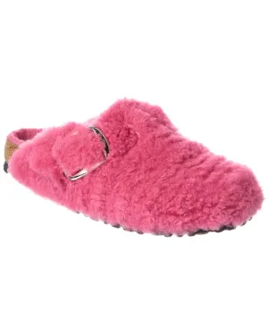 Reformation Birkenstock Boston Big Buckle Teddy Narrow Shearling Clog